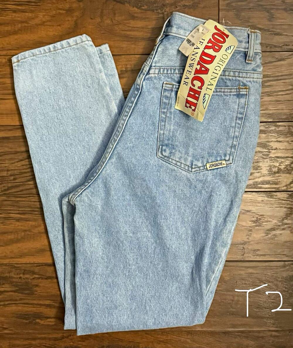 Vintage 80s Jordache Jeans NWT 13 Floral Rose Stone Wash High Waist Hong Kong